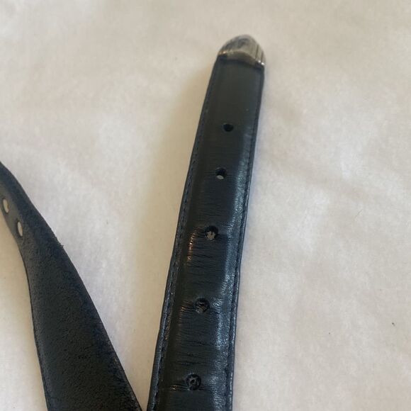 AML 3000 Top Grain Oil Tan Leather Black Golf Belt 36 - Picture 4 of 7